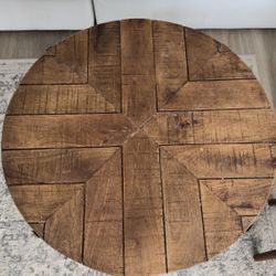 Coffee Table/ Brown Coffee Table In Round Shape/ Mango Wood Coffee Table