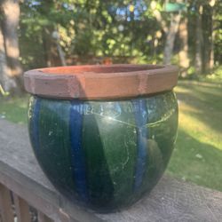 Ceramic glazed garden pot