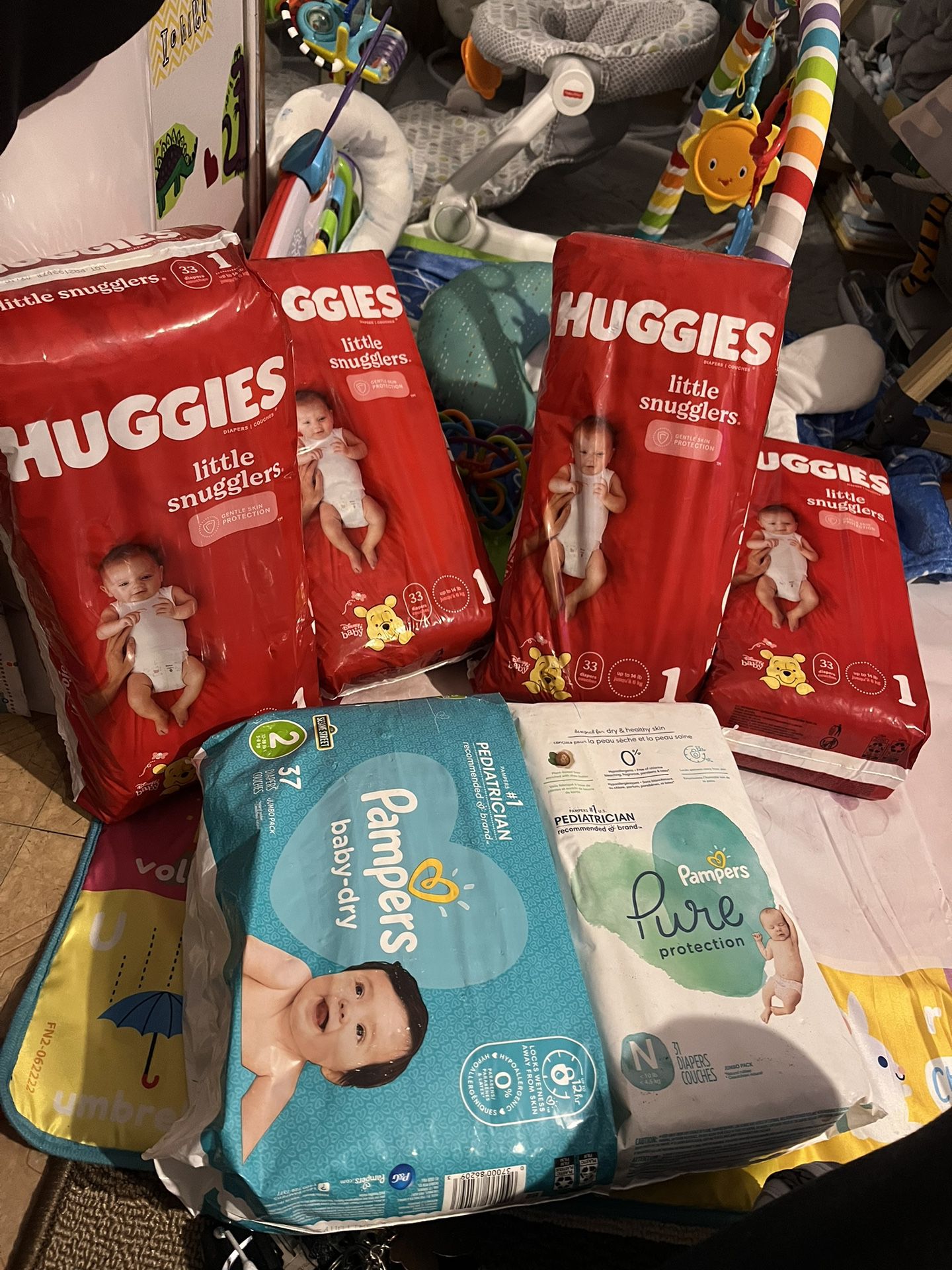 Diapers N, 1 And Size 2 