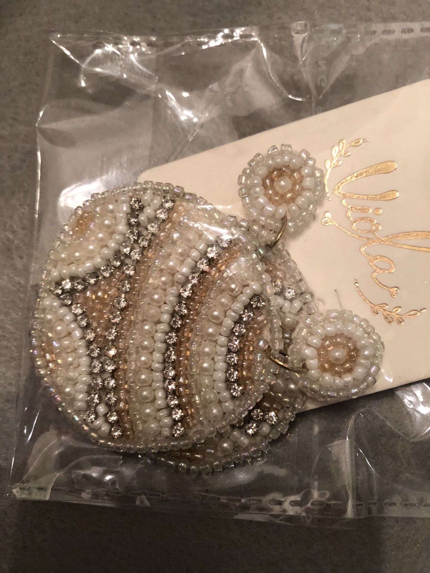 Beaded Earrings - Post . 