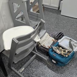Stokke High Chair, Learning Tower, Tush Baby, Eddie Bauer Backpack, Chicco Chair