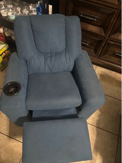 Blue kids recliner
