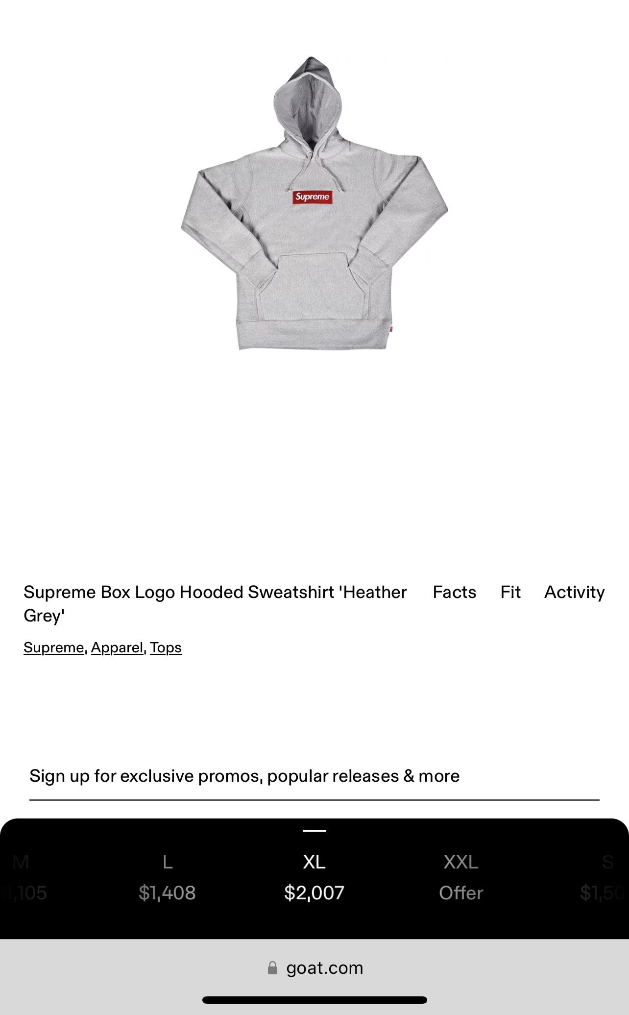 Gray Supreme Box Logo