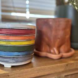 Unique Boutique Planters – Terra Cotta & Rainbow Ceramic 🌱 Flower Pots $25 Each 