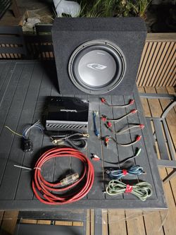 12" SUBWOOFER ALPINE, ROCKFORD FOSGATE 400W AMPLIFIER