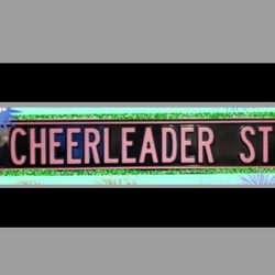 cheerleader street sign 
