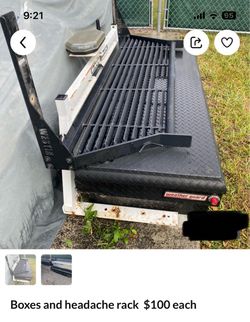 Boxes and head racks $100 each