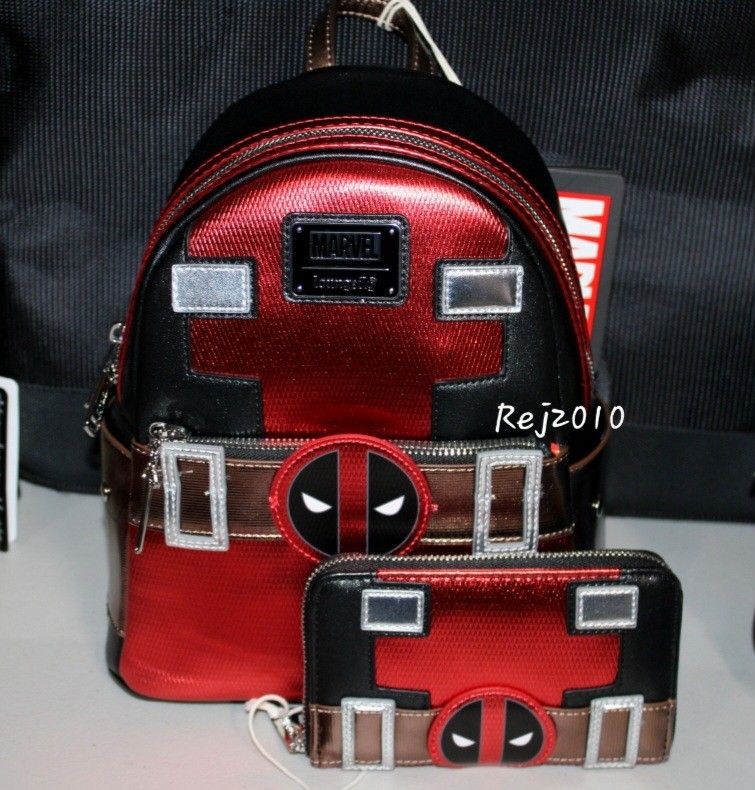 Loungefly Mini Deadpool Backpack & Wallet New