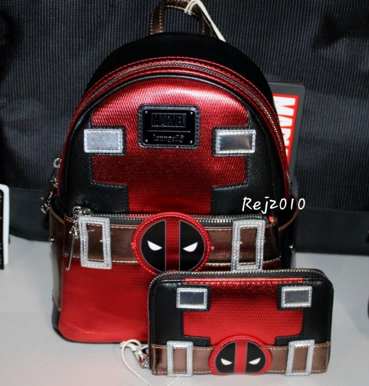 Loungefly Mini Deadpool Backpack & Wallet New 