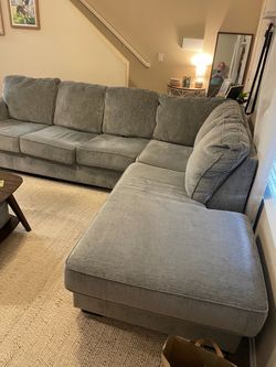 Used gray couch with chaise