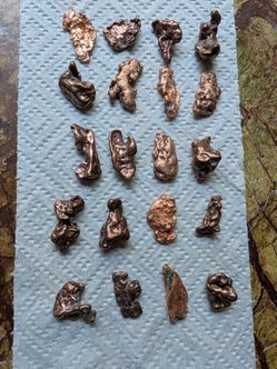 Natural Copper nuggets from Michigan