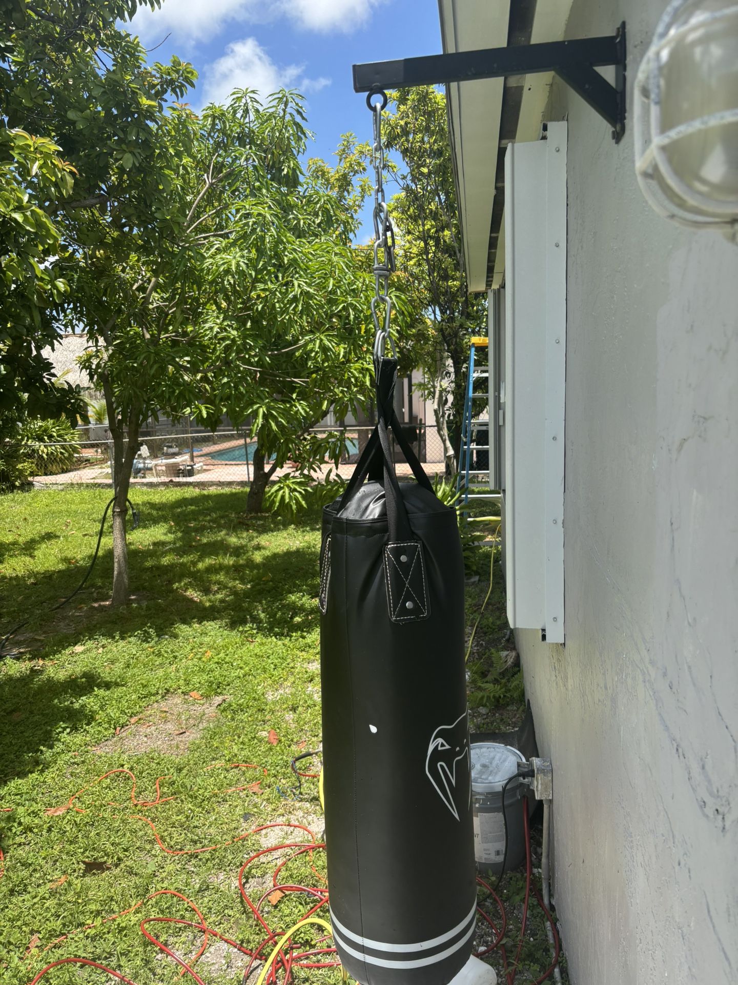 Boxing Bag With Wall Support