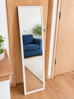 Full length white mirror 12x48