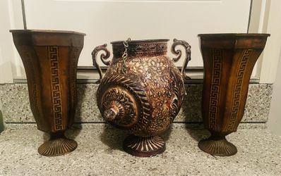 Decorative Urn and 2 Vases