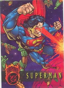 DC OUTBURST FIREPOWER 1996 FLEER/SKYBOX EMBOSSED PROMO CARD NO NUMBER SUPERMAN