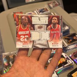 2009-10 Upper Deck Ud Dual Game Materials Jersey Mcgrady Clyde Drexler