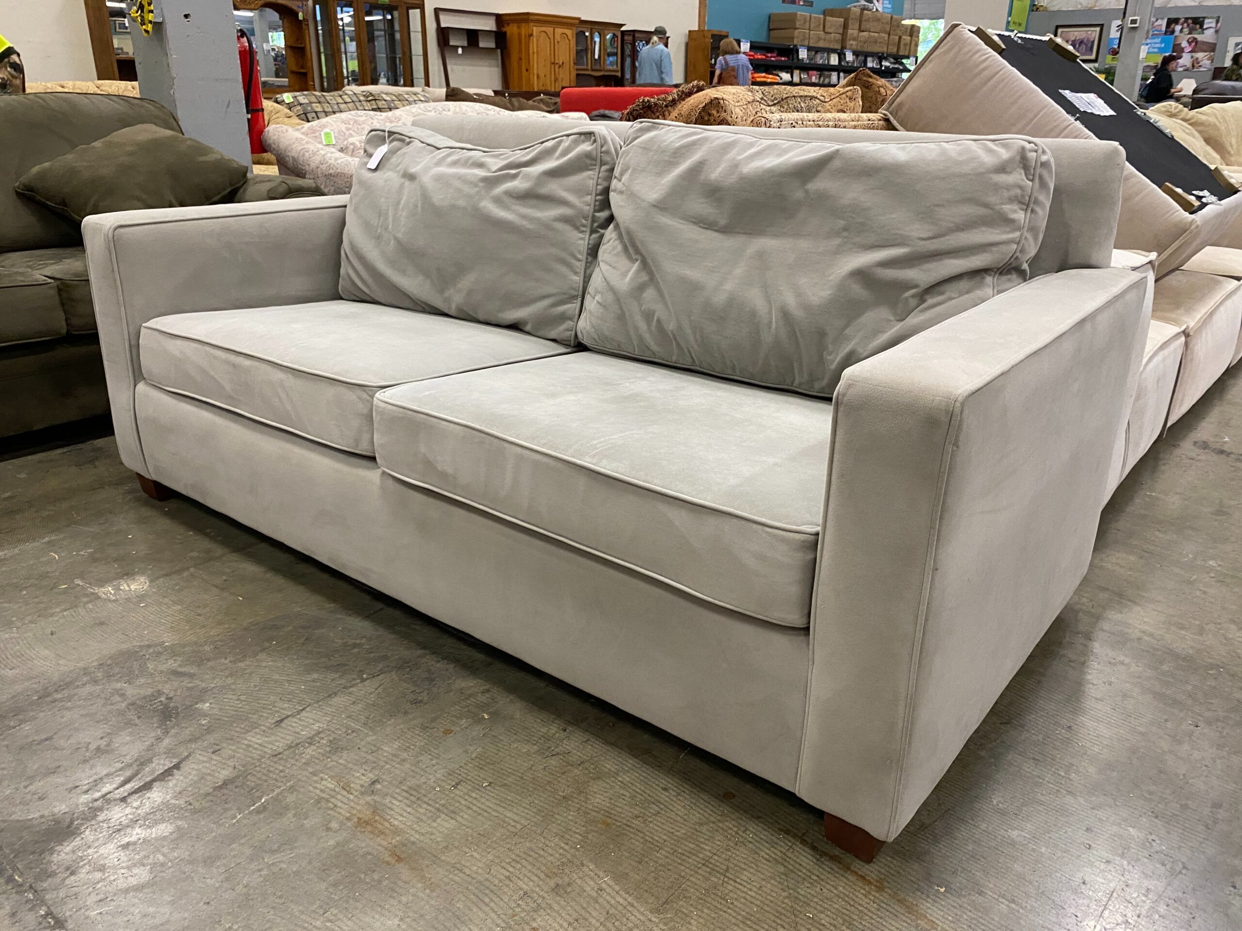 WEST ELM Henry Alabaster Grey Ultra Plush Loveseat