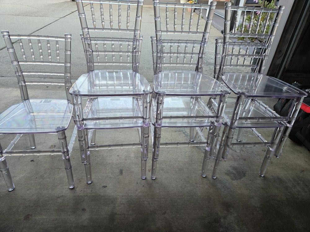 Kids Clear Resin Chairs 
