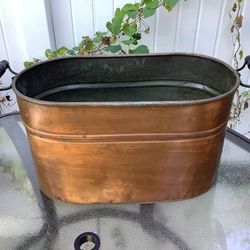 Vintage Copper Wash Boiler Tub