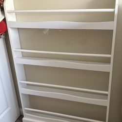 White Wooden Kids Wall Bookshelf
