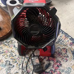 Milwaukee 18 V cordless fan with cord