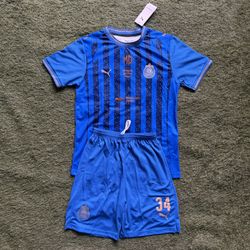 Chivas Third Uniform 25/26 #34 Hormiga Kids Jersey