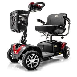 Golden Technologies BUZZAROUND EX Extreme 4-Wheel Heavy Duty Long Range Travel Scooter, Red, 18-Inch