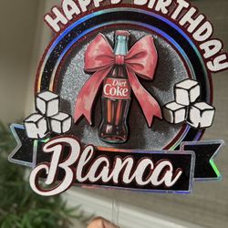 Diet Coke Cake Topper 
