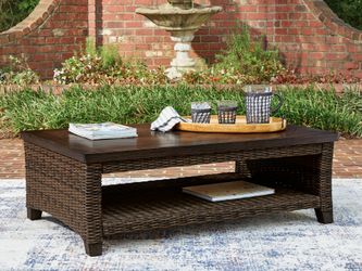 Monterey Point Dark Brown Rectangular Cocktail Table
