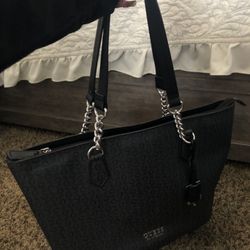 Black GUESS Ellison Satchel 
