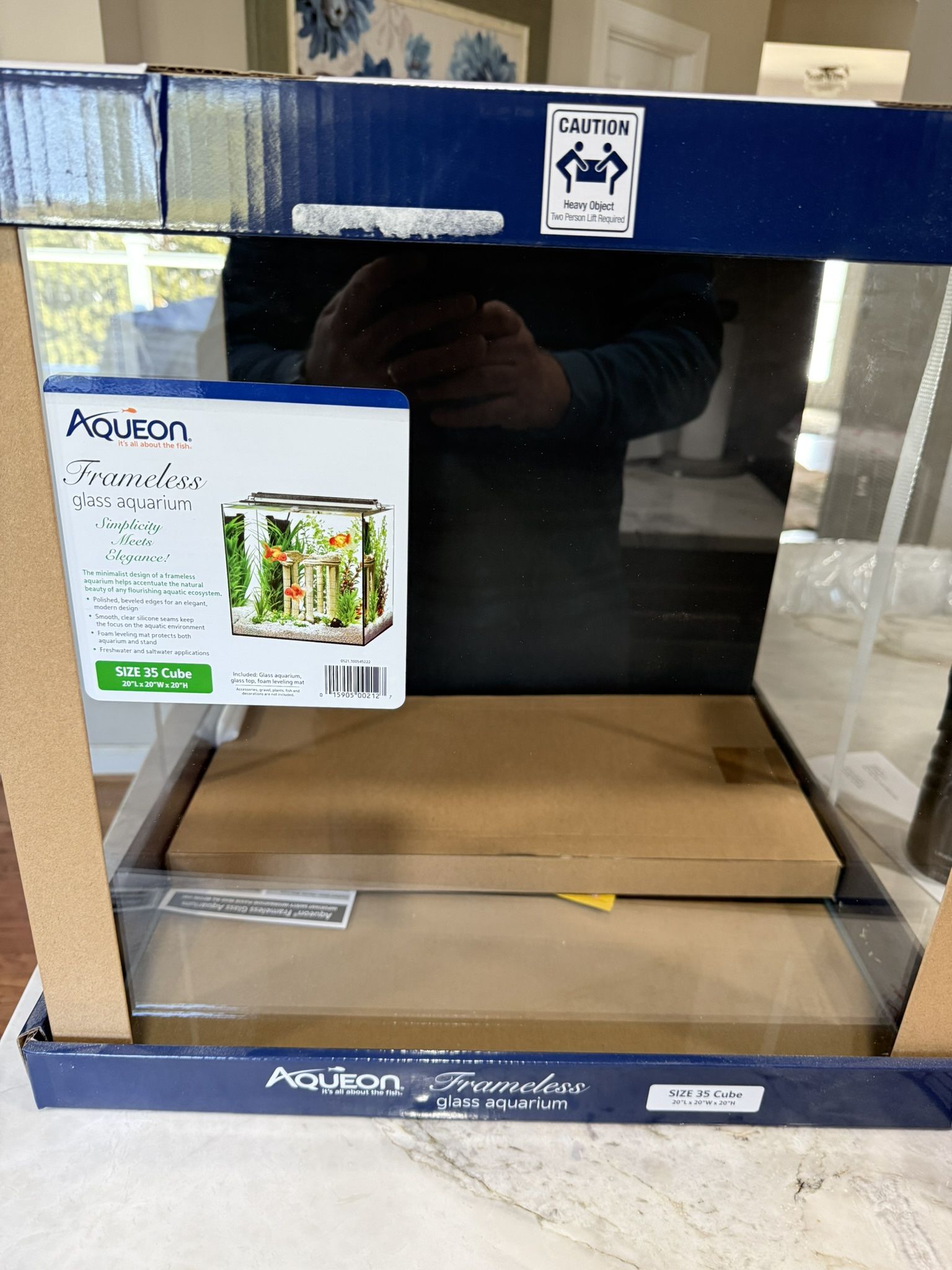 35 Gallon Frameless Aqueon Cube Aquarium (fish Tank)