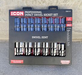 Icon 1/2” Drive Swivel Socket Set (SAE)