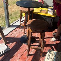 Barstool And Round Table