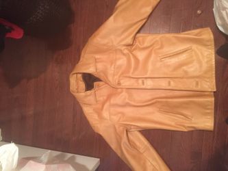 Brown leather jacket size xl