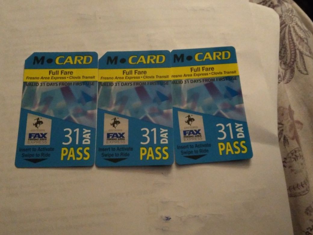 31 Day Bus Passes