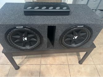 Car kicker 12 inch speakers  with box also 1500 watt amplifier