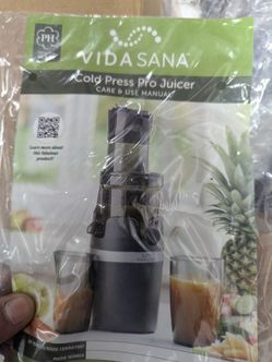 Princess house vida sana cold press pro juicer new