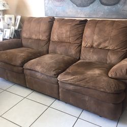 Suede Sofa Recliner (Side Recliner)