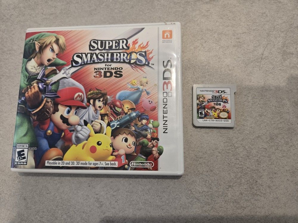 Super Smash Bros - Nintendo 3DS With Case Authentic