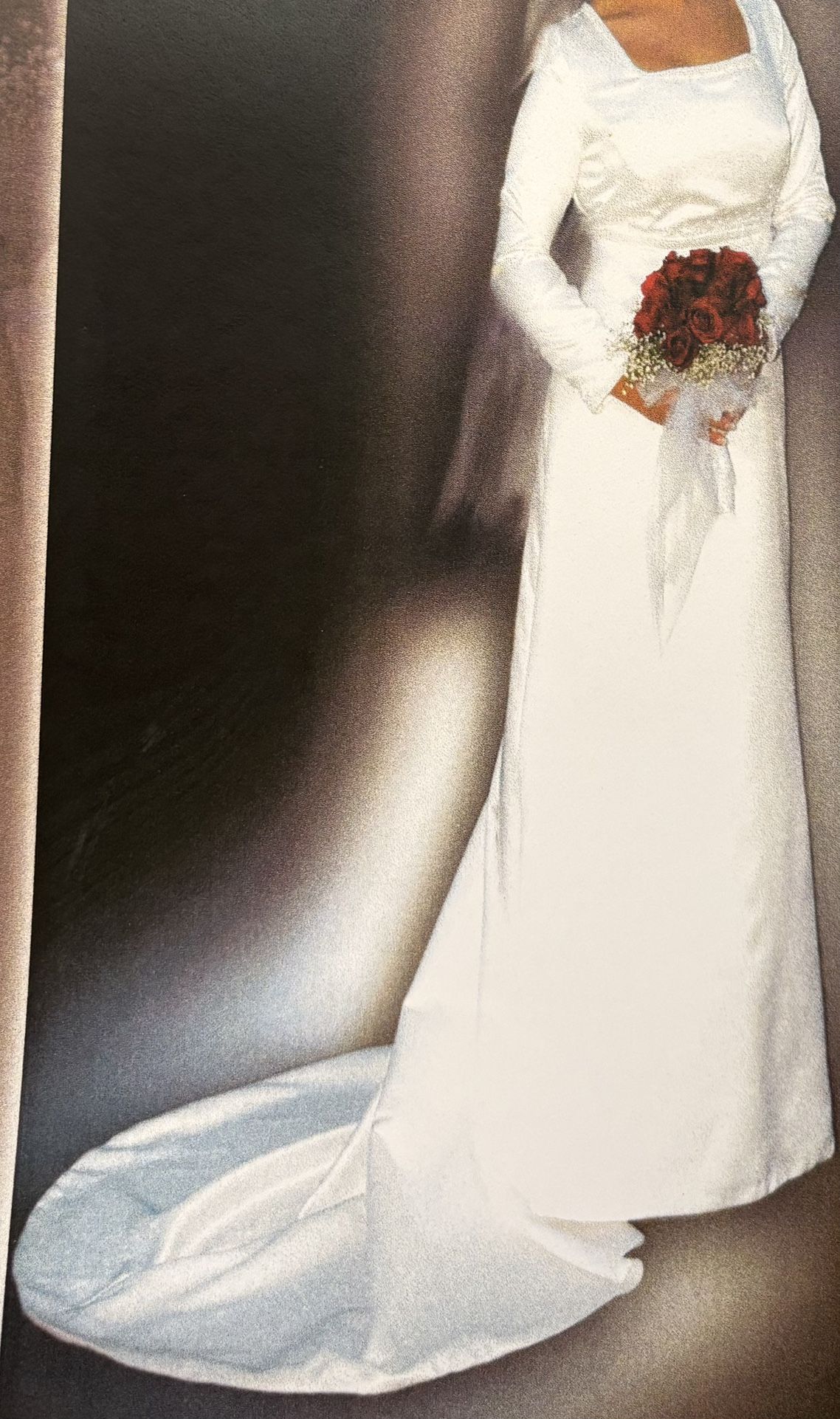 White Satin Wedding Dress