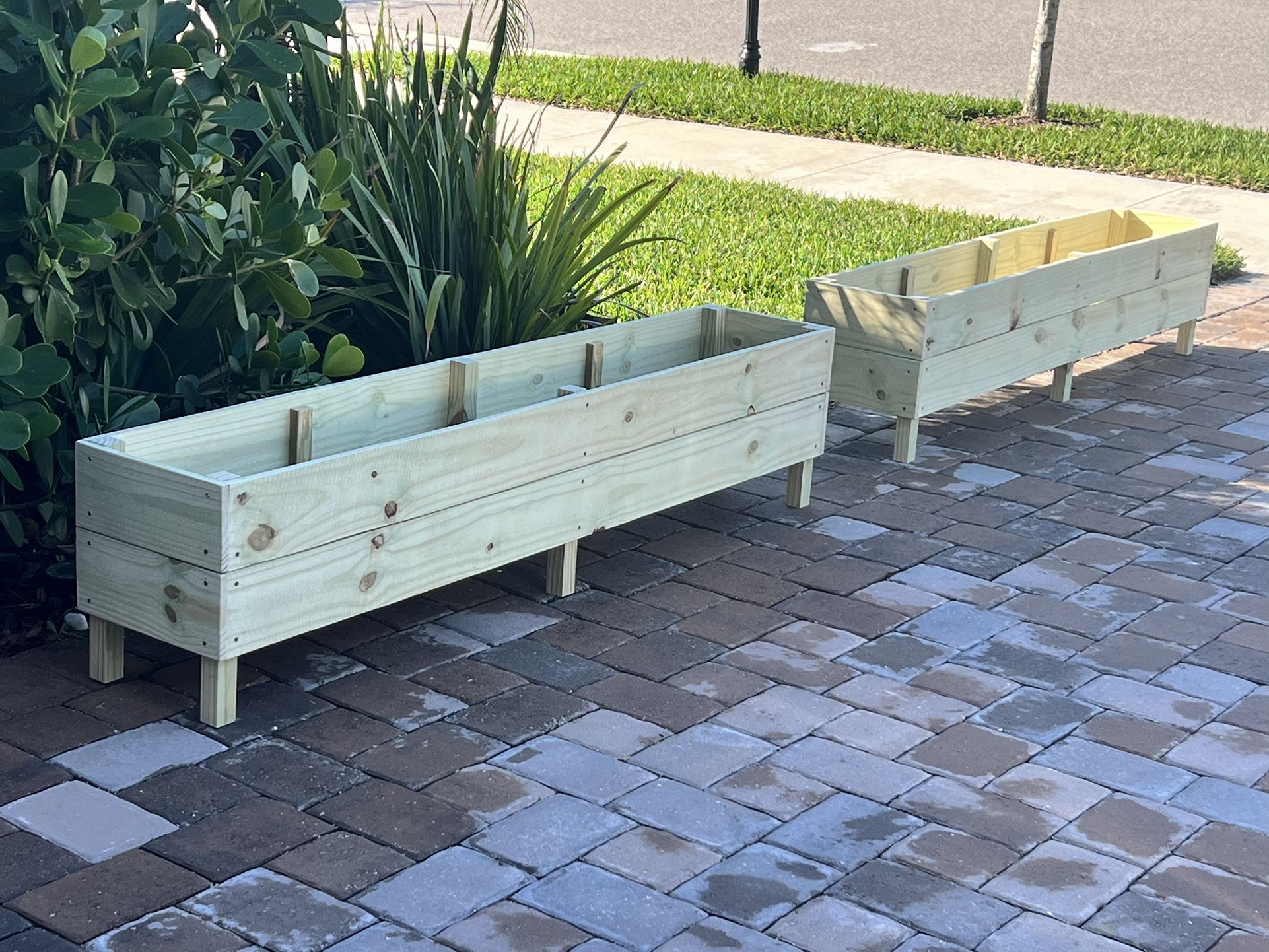 🌺 🌻 Long Outdoor Raised Planter Box Garden 💯% Pine [6ft Lx13”Wx16”H] For Herbs🪴Flowers🍓 🌿