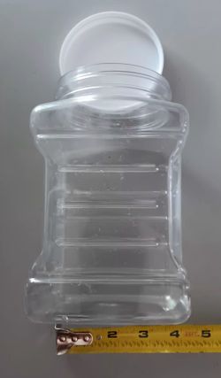 PLASTC JARS, 32oz, SQUARE W/Lids