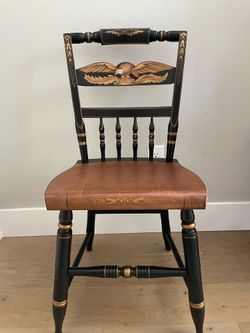 Vintage L. Hitchcock maple chair