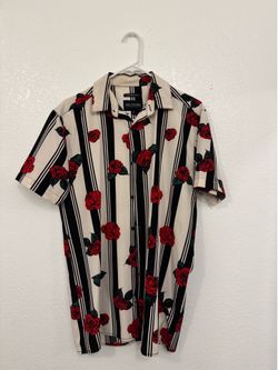 Men’s rose button up shirt S