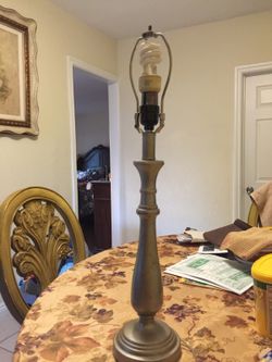 Silver table lamp