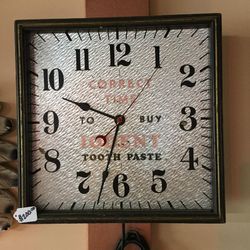 Vintage Iodent Advertising Clock