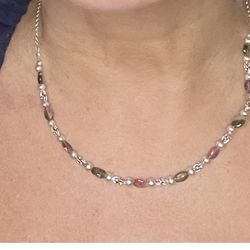 Brand New Christmas Present - Certified European Jewelry Precious Stone Necklace 