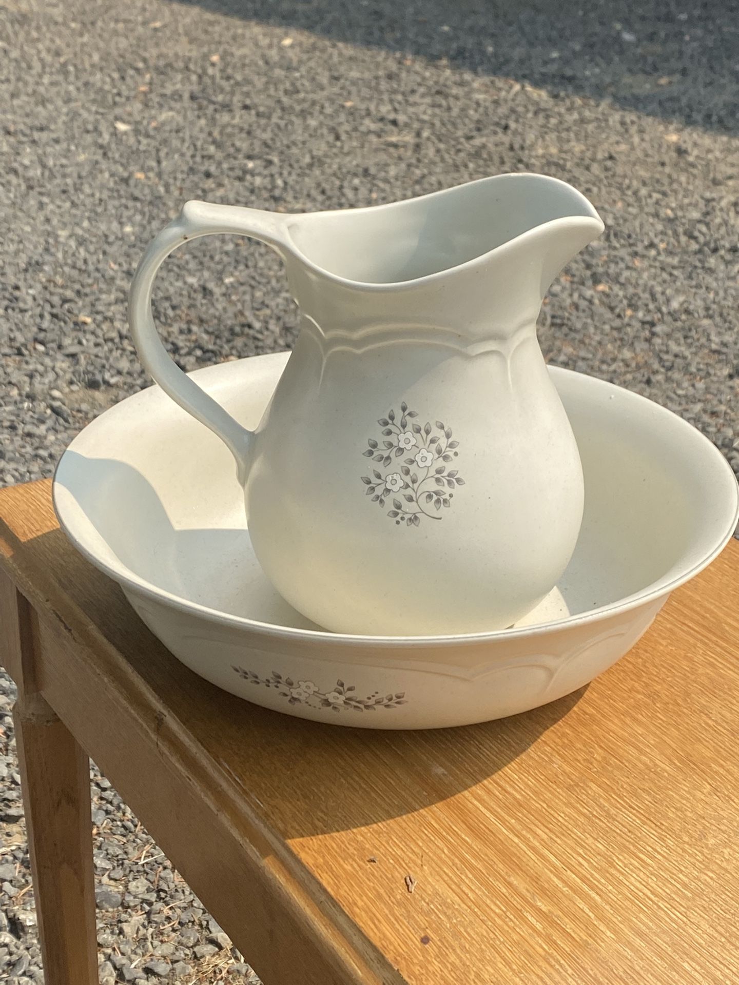 Vintage Pitcher And Bowl
