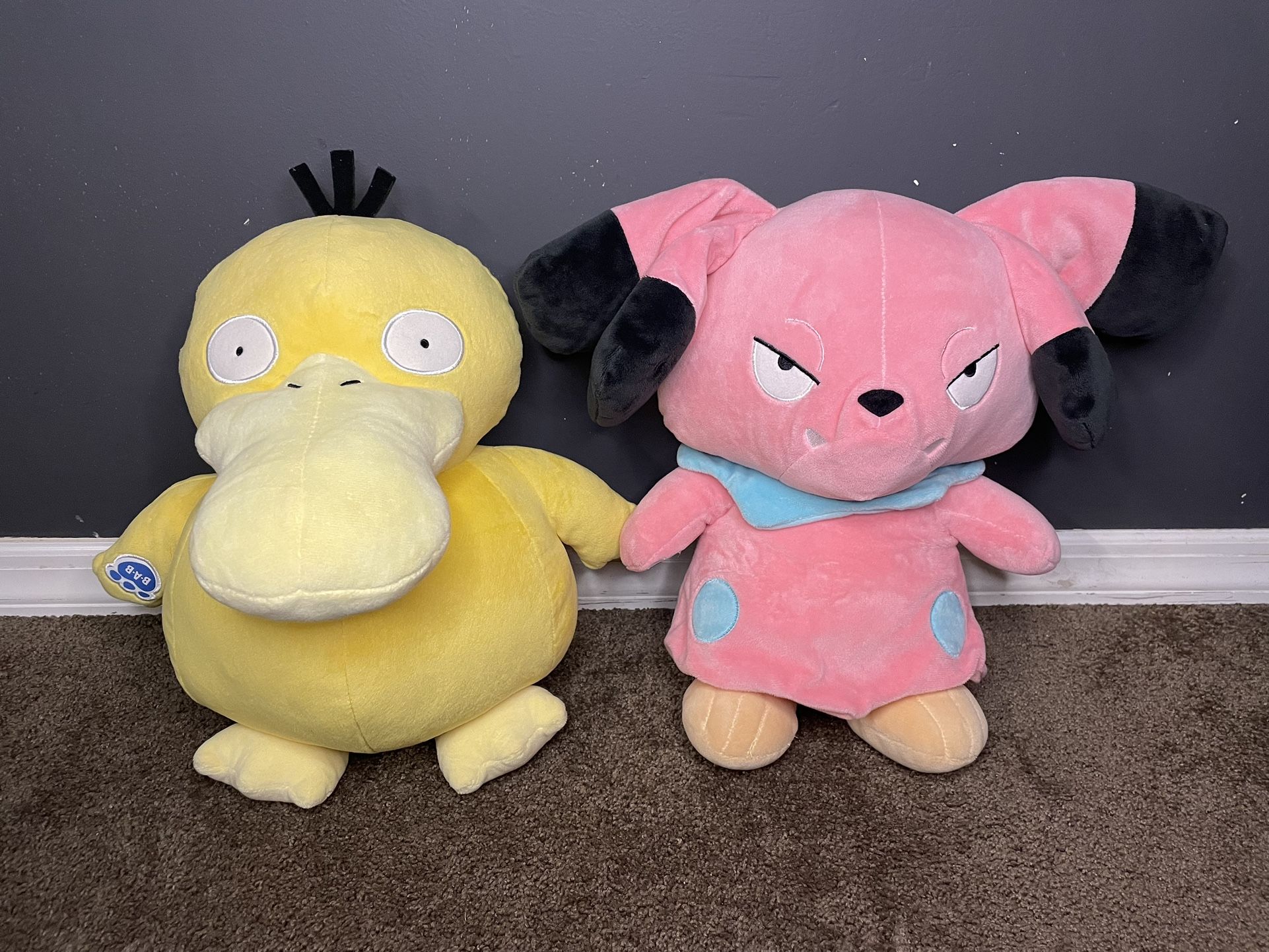 Rare Pokémon Build A Bear Psyduck & Snubbull