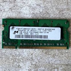 Genuine Micron 1GB DDR2 Notebook Ram